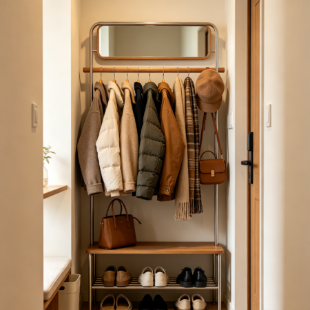 Compact Entryway Coat Rack